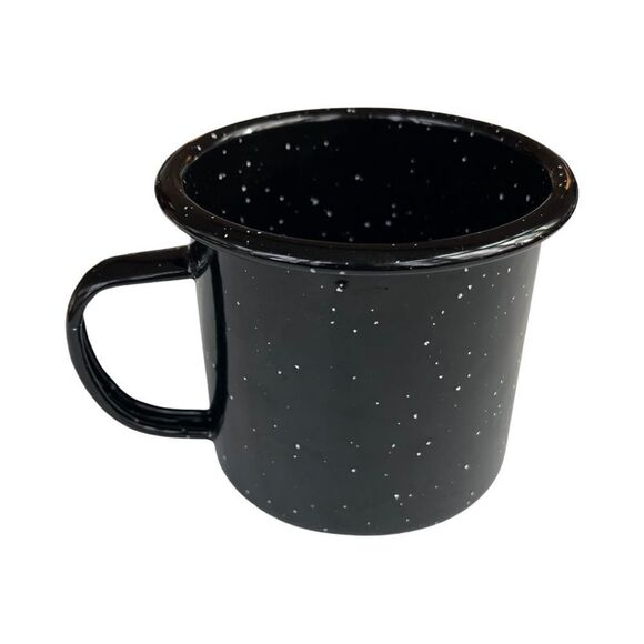 Libra Astrology 18 oz Enamel Campfire Mug Zodiac Symbol Blk White & Gold NWT - Picture 4 of 8